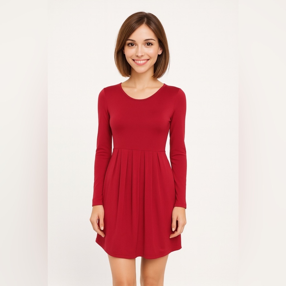 12 pm by Mon Ami Nice red dress long sleeves large